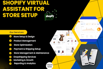 shopify virtual assistant, shopify store manager