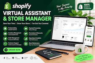 shopify virtual assistant, shopify store manager