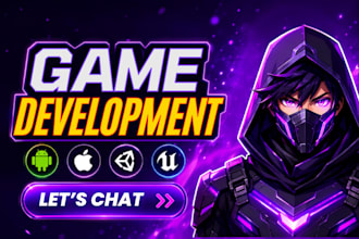 do 2d 3d mobile game development as unity or unreal engine game developer