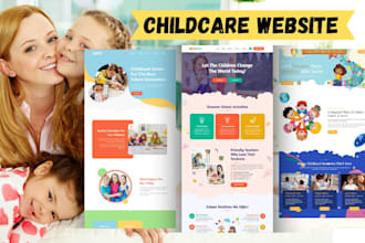 design childcare, day night care, education and tutor website