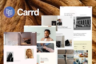 design an aesthetic and minimalistic carrd website