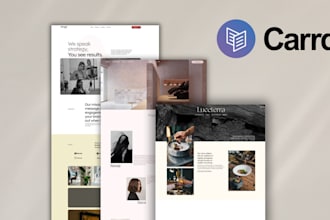 design an aesthetic and minimalistic carrd website
