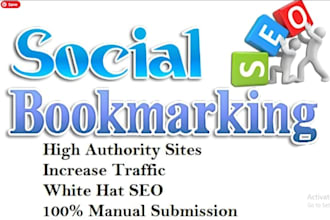 manually submit your site to 500 high da pa soicial bookmarking SEO backlinks