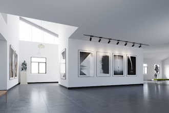 sketch up3d tourist center,3d museum,realistic rendering, galleries, 3d exterior
