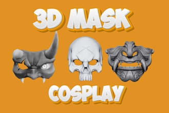 design 3d mask 3d cosplay sculpt 3d helmet masque mask for 3d printing