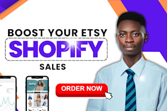 shopify ecommerce marketing, etsy shop promotion, fb ads to boost shopify sales
