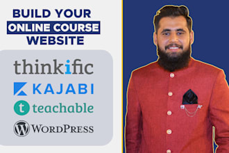 develop online course website on wordpress kajabi teachable thinkific