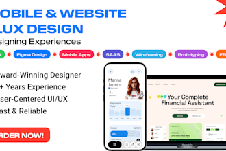 design professional saas dashboards, admin panels, and web app UI