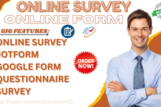 create responsive online form, online survey jotform, google form, questionnaire