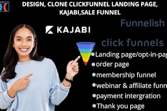 build clickfunnel landing page sales funnel click funnel website kajabi funnel