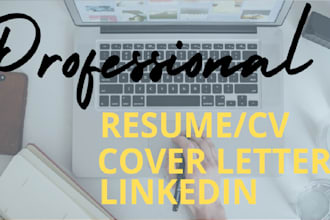 write professional resume and cover letter for you