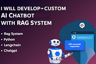develop custom ai chatbot with rag system using openai gpt, langchain, python