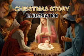 illustrate charming children books, holiday stories and bible tales