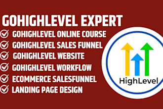 gohighlevel online course, go high level sales funnel and website with workflows