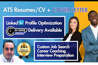 write, edit, update your resume in 24 hours, CV, cover letter, linkedin