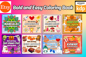 draw bold and easy coloring book pages for kids and adults