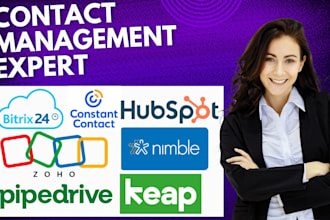 constant contact hubspot zoho bitrix24 keap nimble salesforce contact management