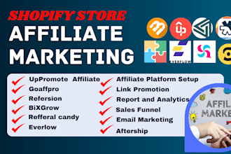 setup shopify affiliate marketing refersion uppromote goaffpro referral candy