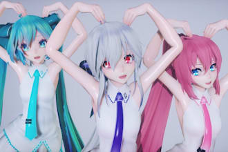 create mmd model, 3d model for vrchat, vtuber