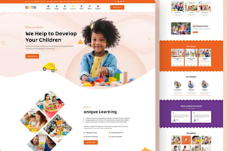 design kindergarten, preschool, childcare, daycare website