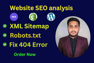 do  website analysis create xml sitemap and robotstxt 404error