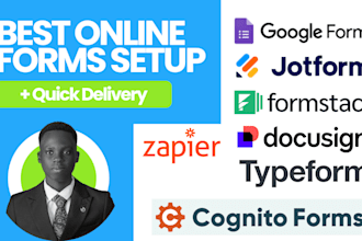 create online form jotform typeform google forms formstack cognito form docusign