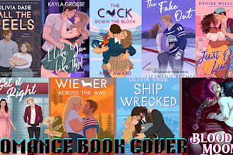 quality romance book cover, ebook cover, book cover illustration in any style