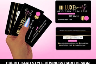 design credit card style business cards and loyalty cards