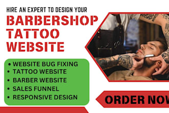 design barbershop tattoo salon beard spa beauty saloon locs artist website