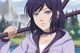 draw your oc, anime character or photo in anime style