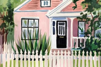 turn your home into watercolor painting