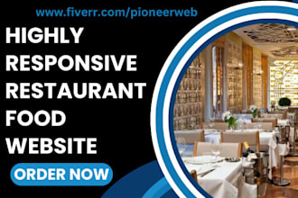 design restaurant food bakery grocery beverage catering café booking website