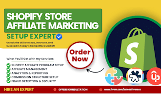 set up passive income shopify affiliate marketing clickbank cj refersion rakuten