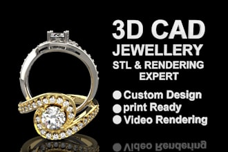 create 3d jewelry cad with realistic render