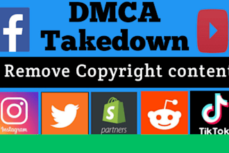 send dmca report remove copyright,infringement fb,reddit,tiktok,instagram,yt