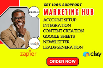 setup workflow clay com, hubspot, apollo io expert zapier makecom api automation