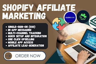 setup shopify clickbank goaffro enlistly refersion affiliate marketing program