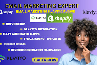 create high converting email flows for shopify store with klaviyo
