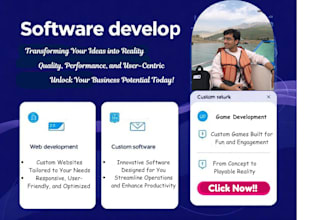 develop complete custom software, web application or game development