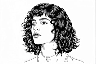 draw anything in detailed vector line art