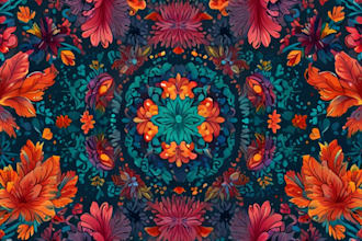 design a seamless surface pattern print