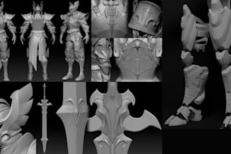 design 3d wearable armor full knight armor props cosplay model in stl file