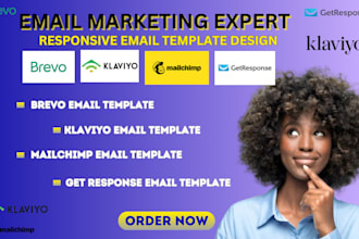 design responsive email templates on mailchimp, brevo, getresponse and klaviyo