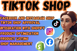setup tiktok shop, tiktok ads, and do tiktok marketing and facebook shop setup