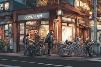 make comic, webcomic, webtoon in manga style for you
