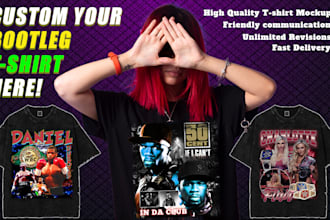 design 90s t shirt old school bootleg rap, tee etc
