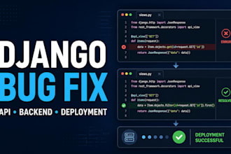 fix django bugs API errors and deployment issues