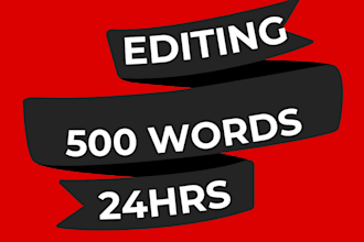 edit 500 words in 24hrs