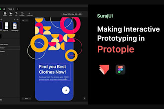 interactive prototype in figma, after effects, protopie, UX design prototyping