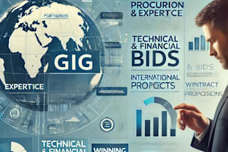 creat technical financial bid and proposals and tendering assistance and bidding